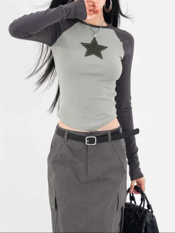 Acubi Star Raglan Long-sleeved Top - Image 4