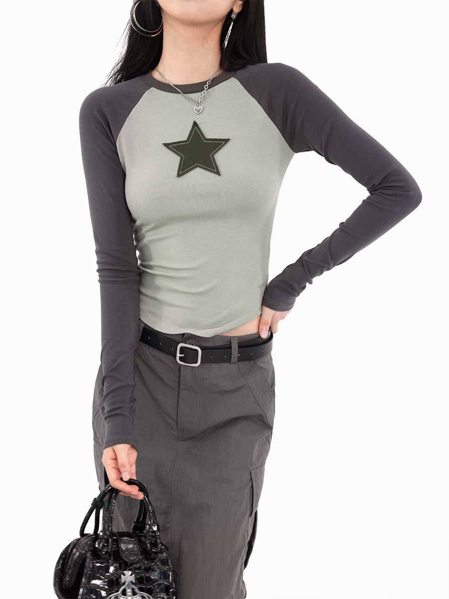 Acubi Star Raglan Long-sleeved Top - Image 7