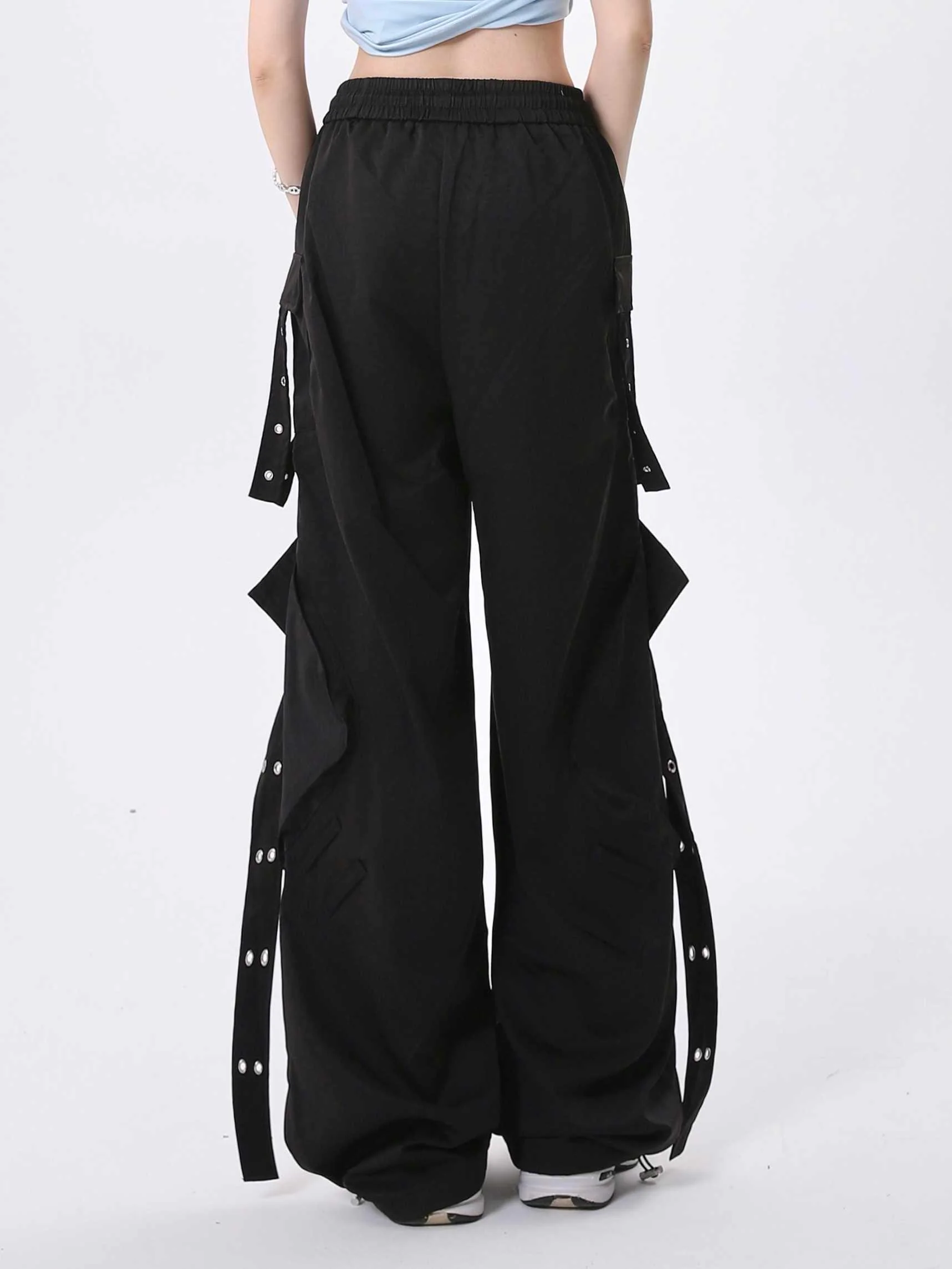 Acubi Street Pockets Design Baggy Pants - Image 3