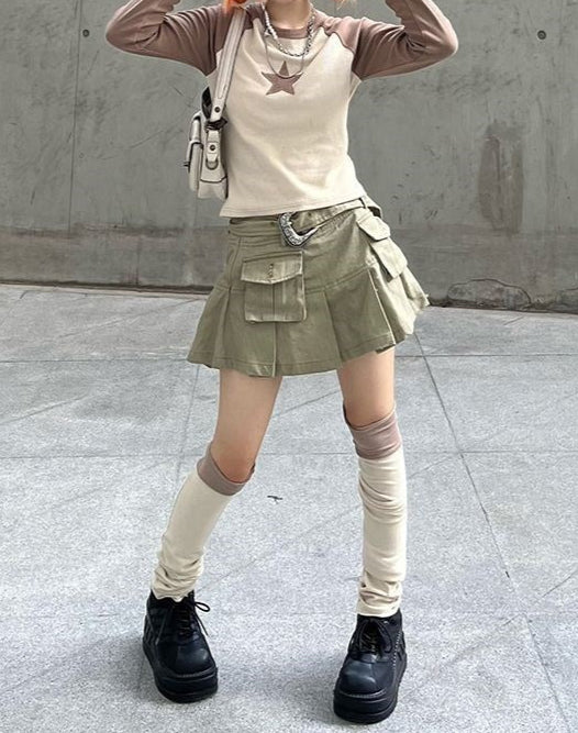 Acubi Street Retro Star Long-sleeved Top - Image 5