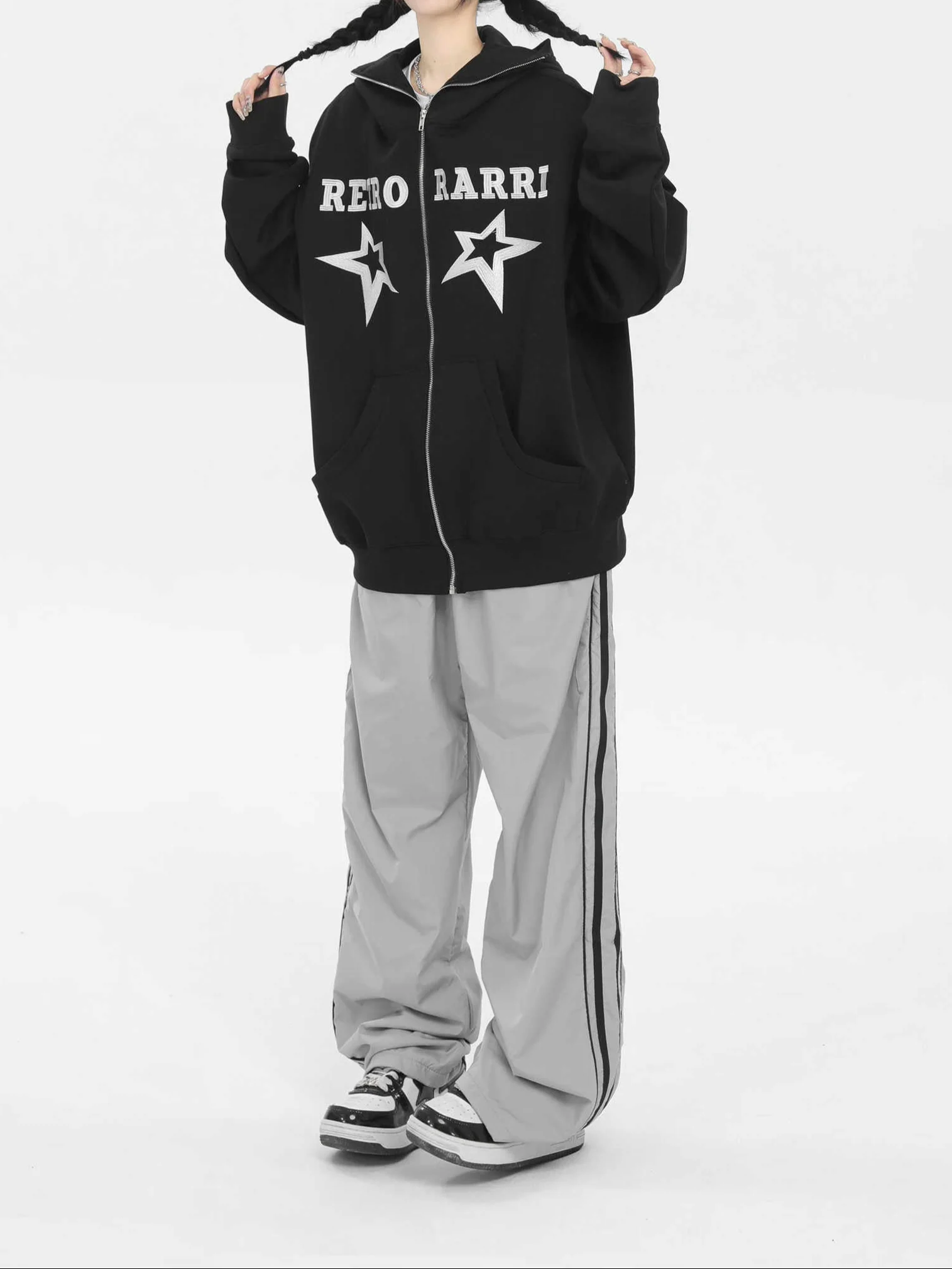 Acubi Street Star Zip-up Hoodie - Image 2