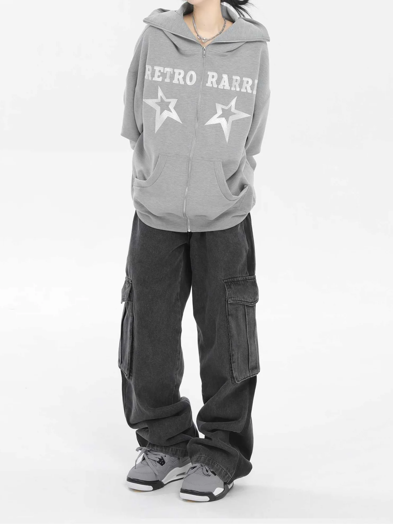 Acubi Street Star Zip-up Hoodie - Image 3