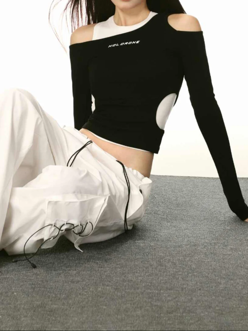 Acubi Two-piece Off-shoulder Long-sleeved Top - Image 3