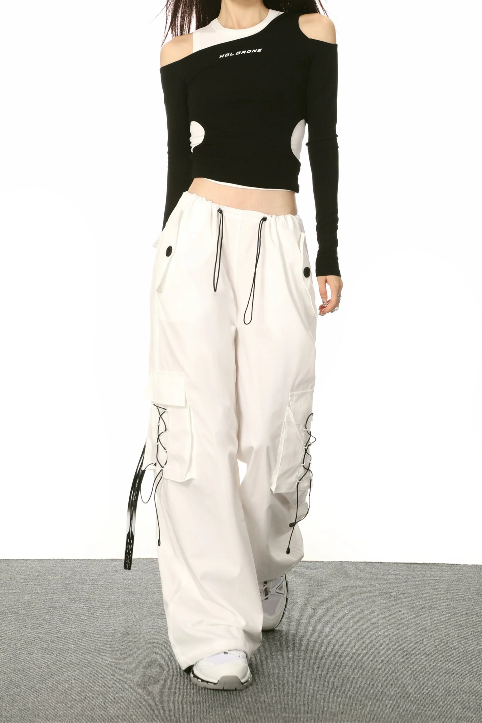 Acubi Two-piece Off-shoulder Long-sleeved Top - Image 4