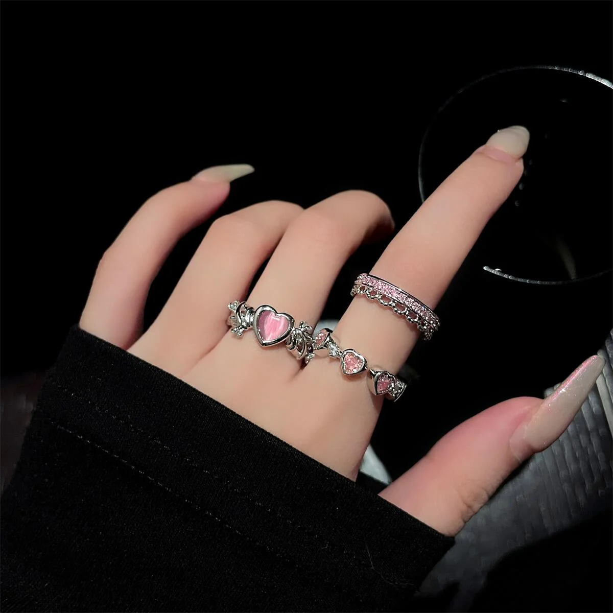 Adjustable Princess Heart Rings - Image 14