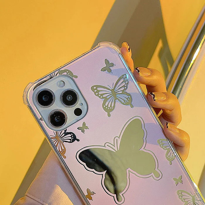 Aesthetic Butterfly Pink iPhone Case - Image 3