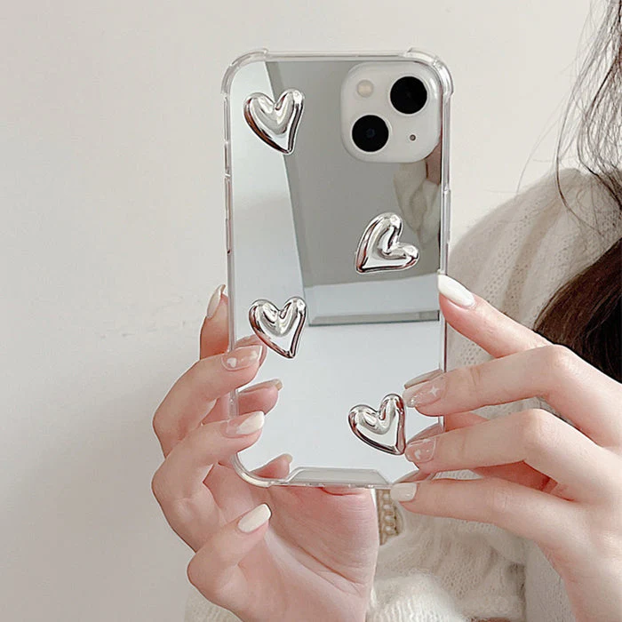Aesthetic Heart Mirror iPhone Case - Image 4