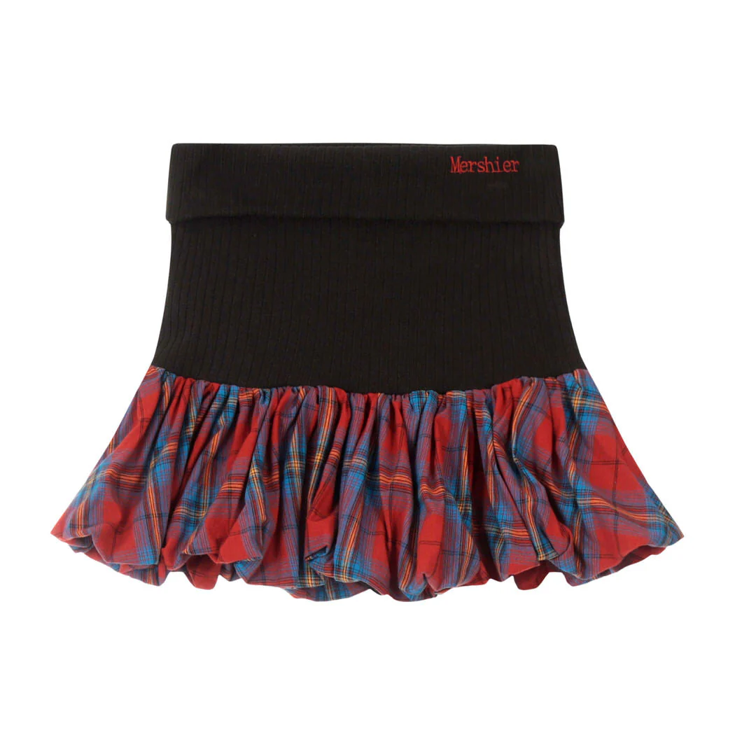 Aesthetic Plaid Balloon Mini Skirt - Image 3
