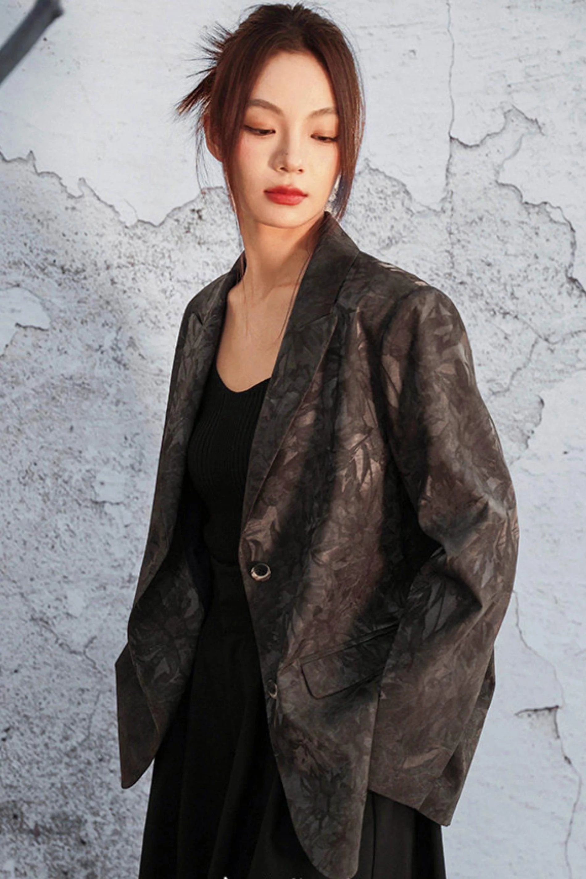 Mode Style Wood Jacquard Jacket - Image 4