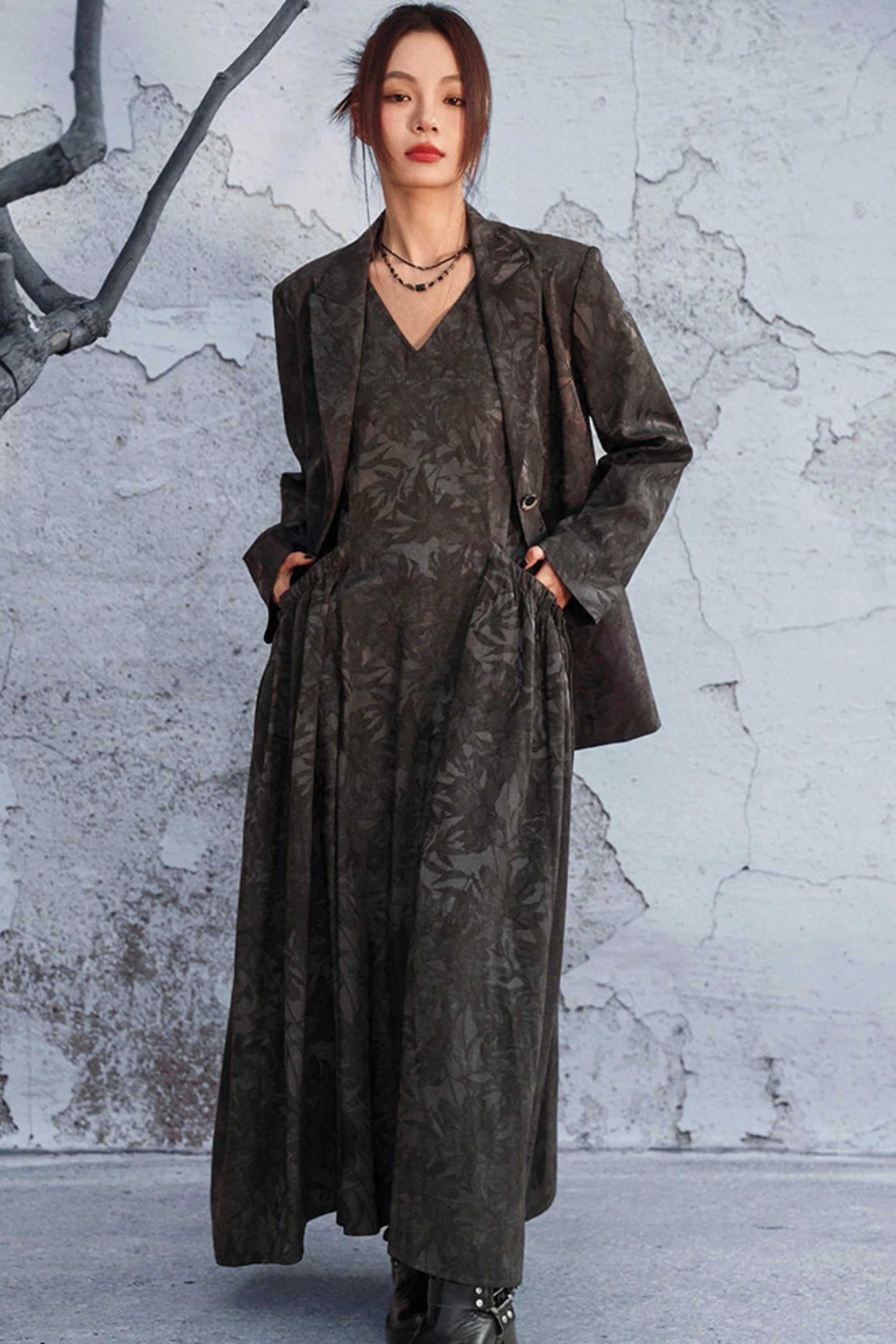Mode Style Wood Jacquard Jacket - Image 9