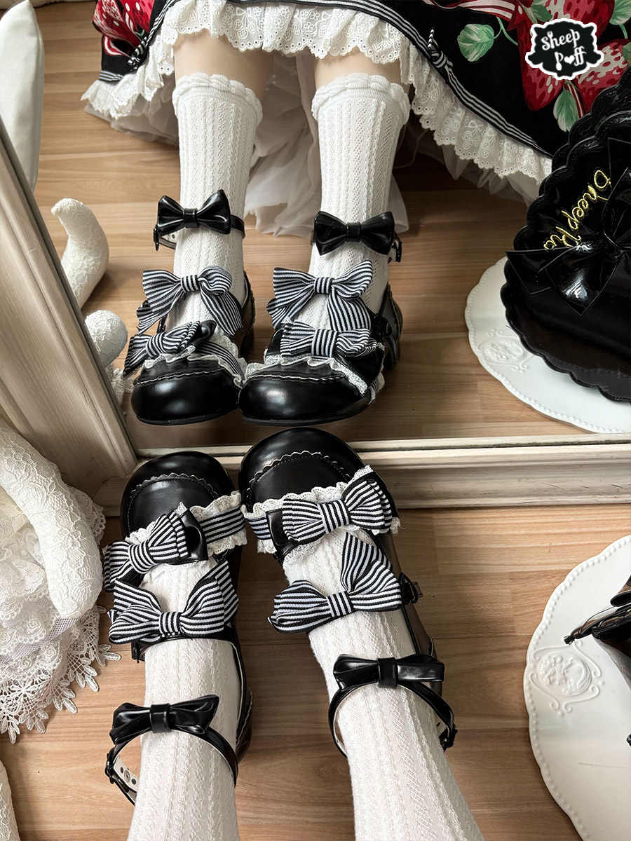 Alice Puff Bows Lolita Shoes - Image 4