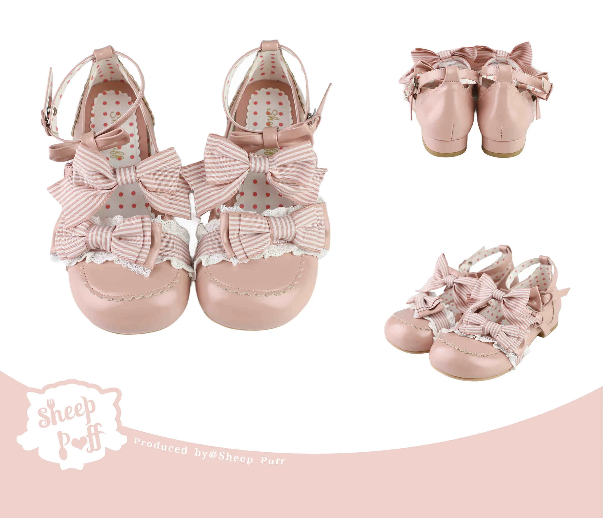 Alice Puff Bows Lolita Shoes - Image 6