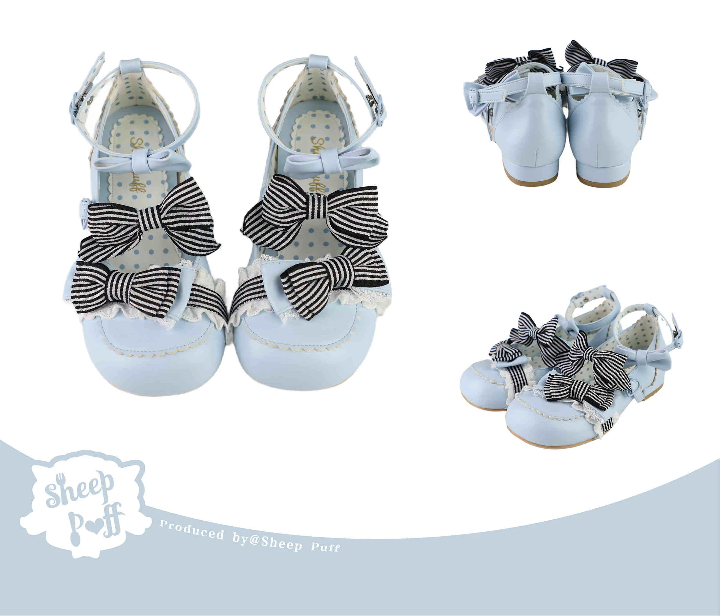 Alice Puff Bows Lolita Shoes - Image 7