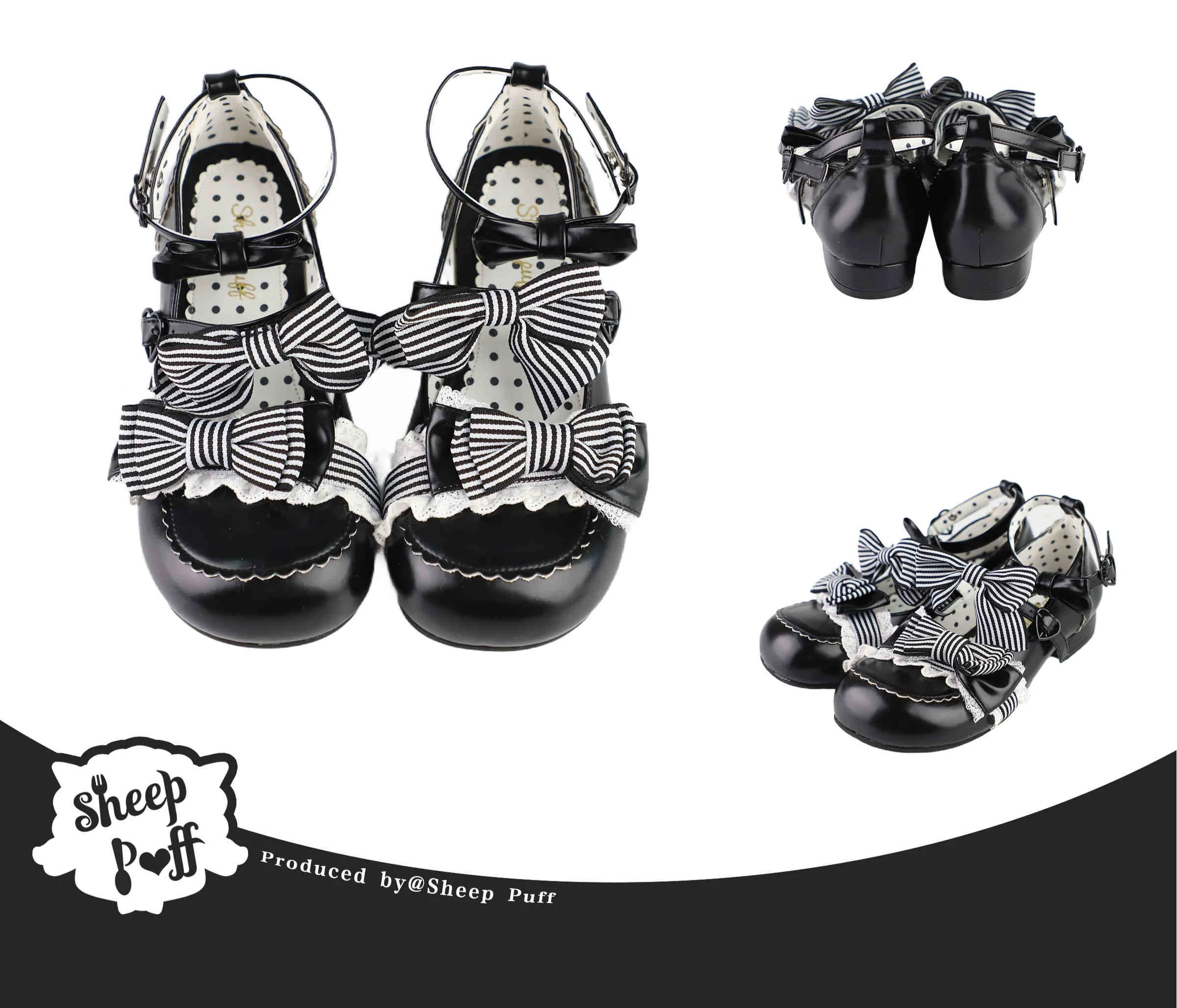 Alice Puff Bows Lolita Shoes - Image 8