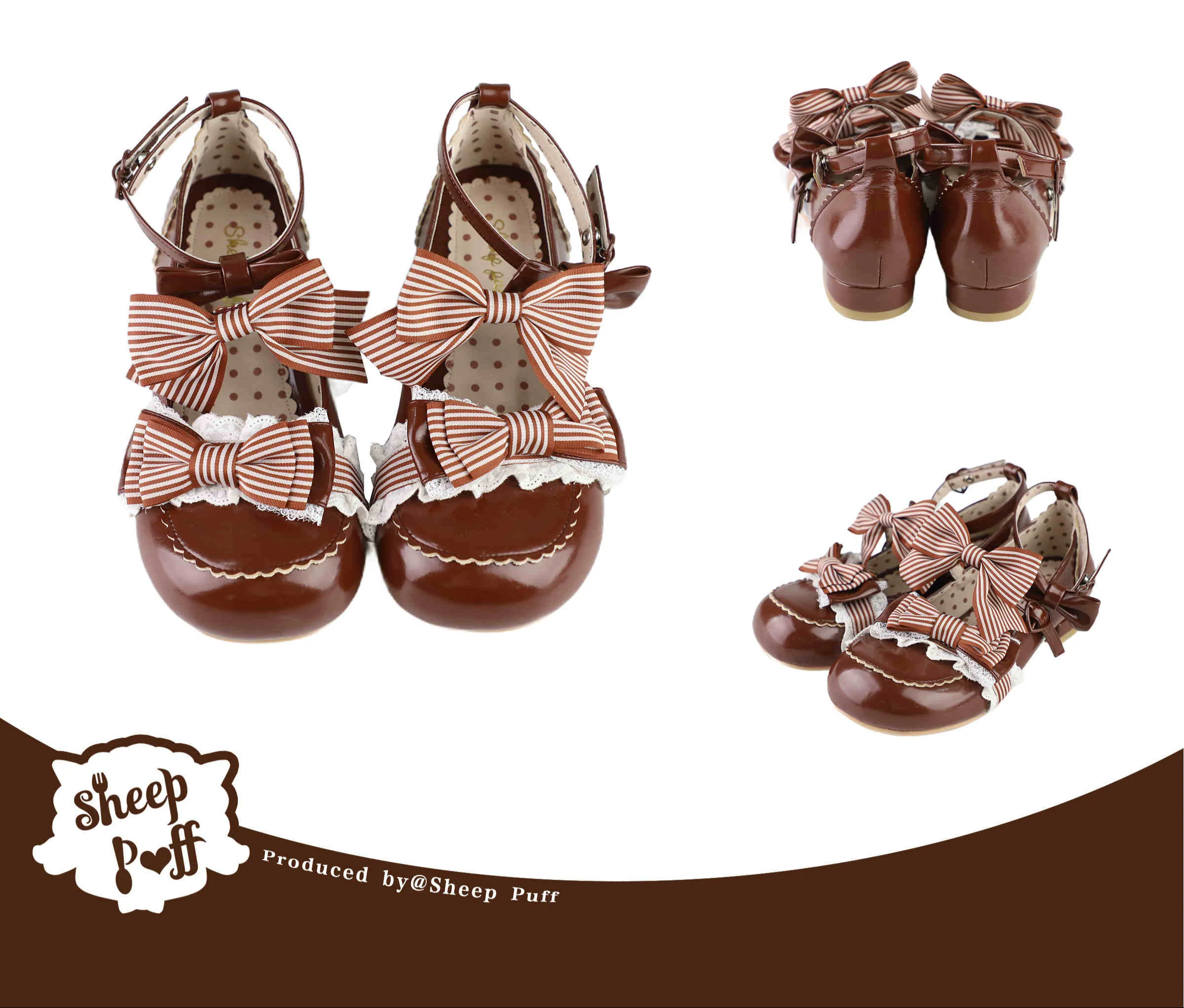 Alice Puff Bows Lolita Shoes - Image 9