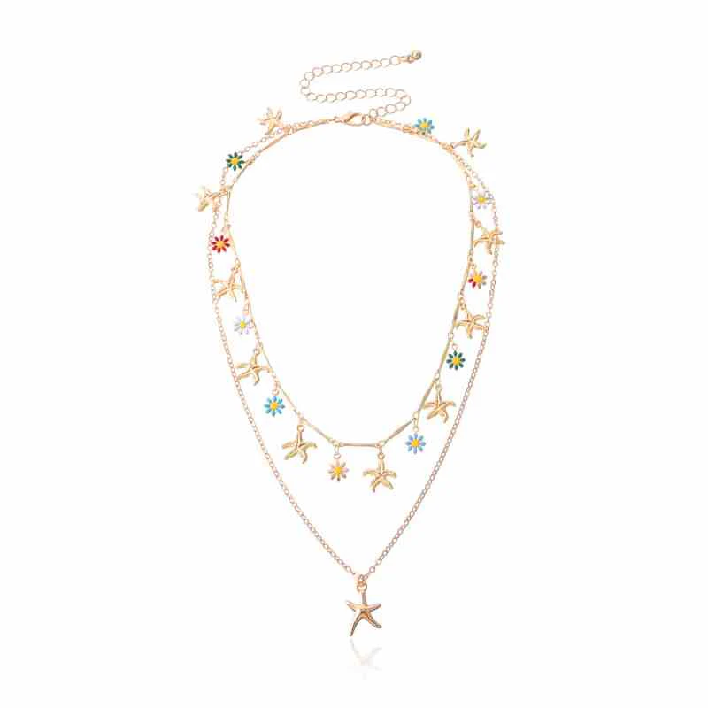 Alloy Starfish Pendant Necklace - Image 4
