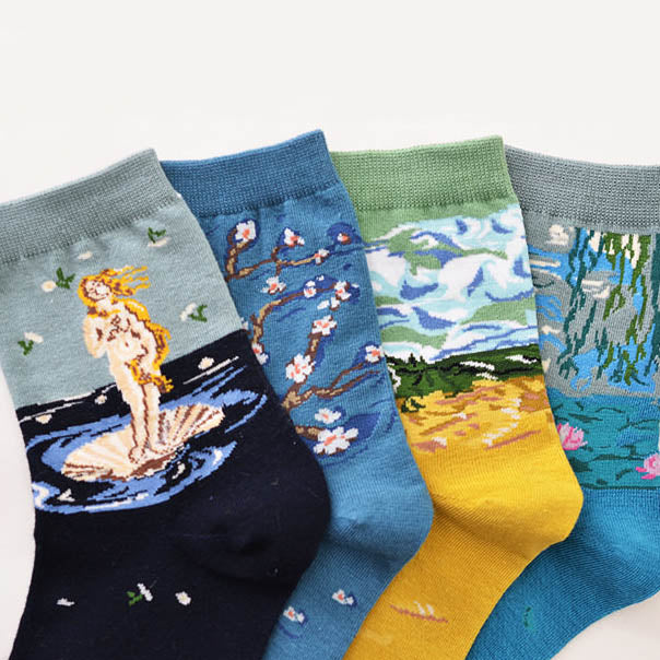 Almond Blossoms Van Gogh Socks - Image 2