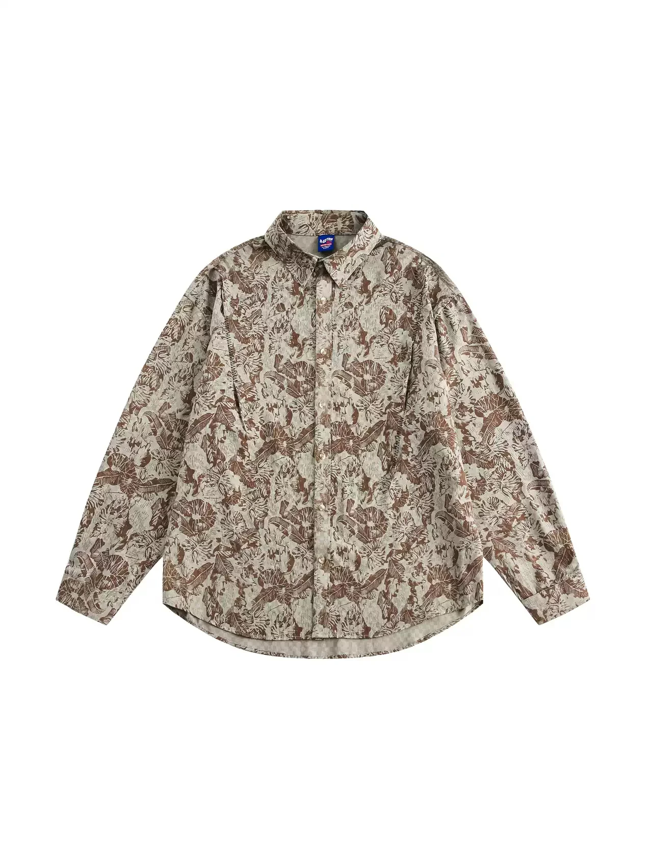 American niche design floral print long-sleeved shirt - Image 5