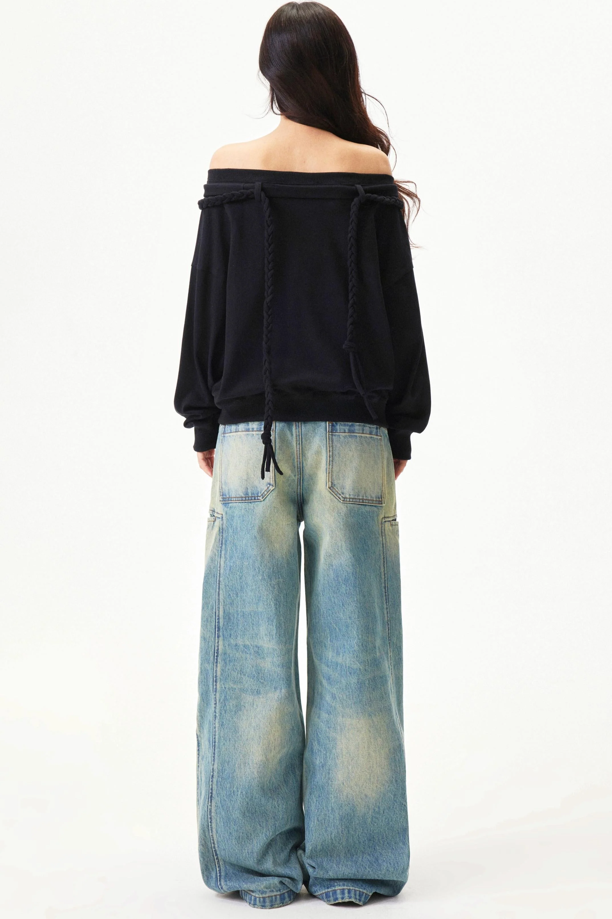 American Retro Wide Denim Pants - Image 14