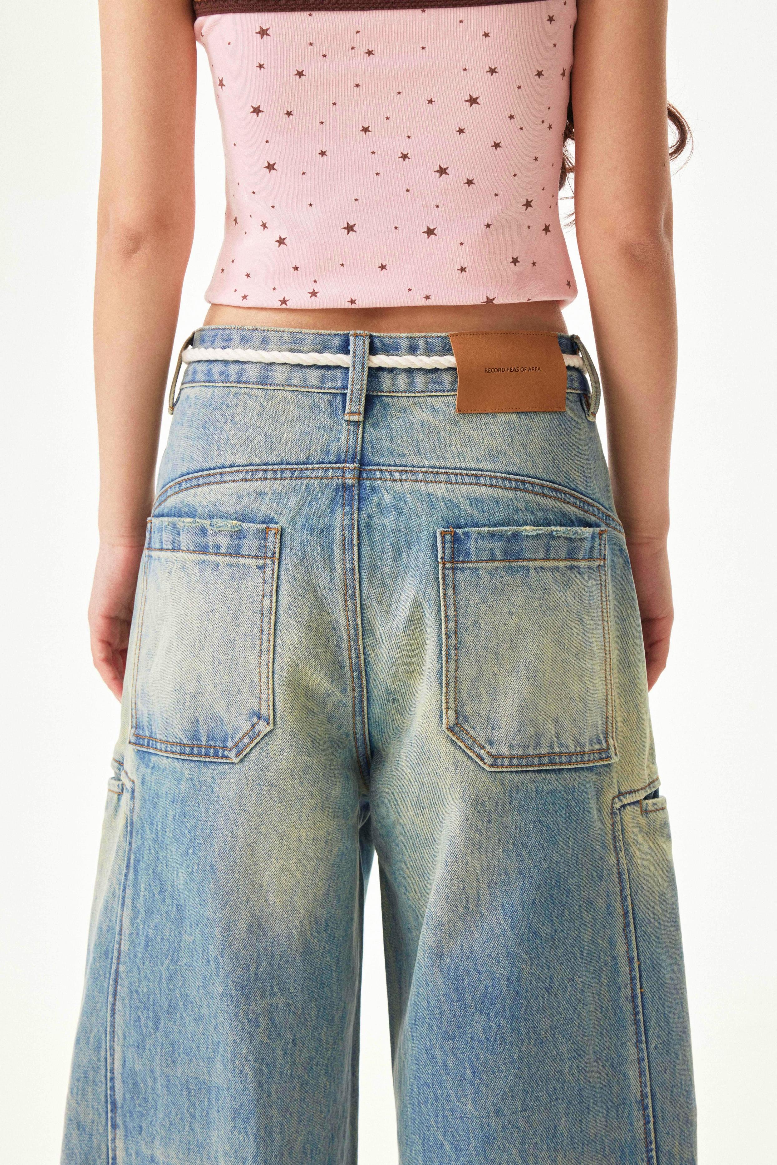 American Retro Wide Denim Pants - Image 19