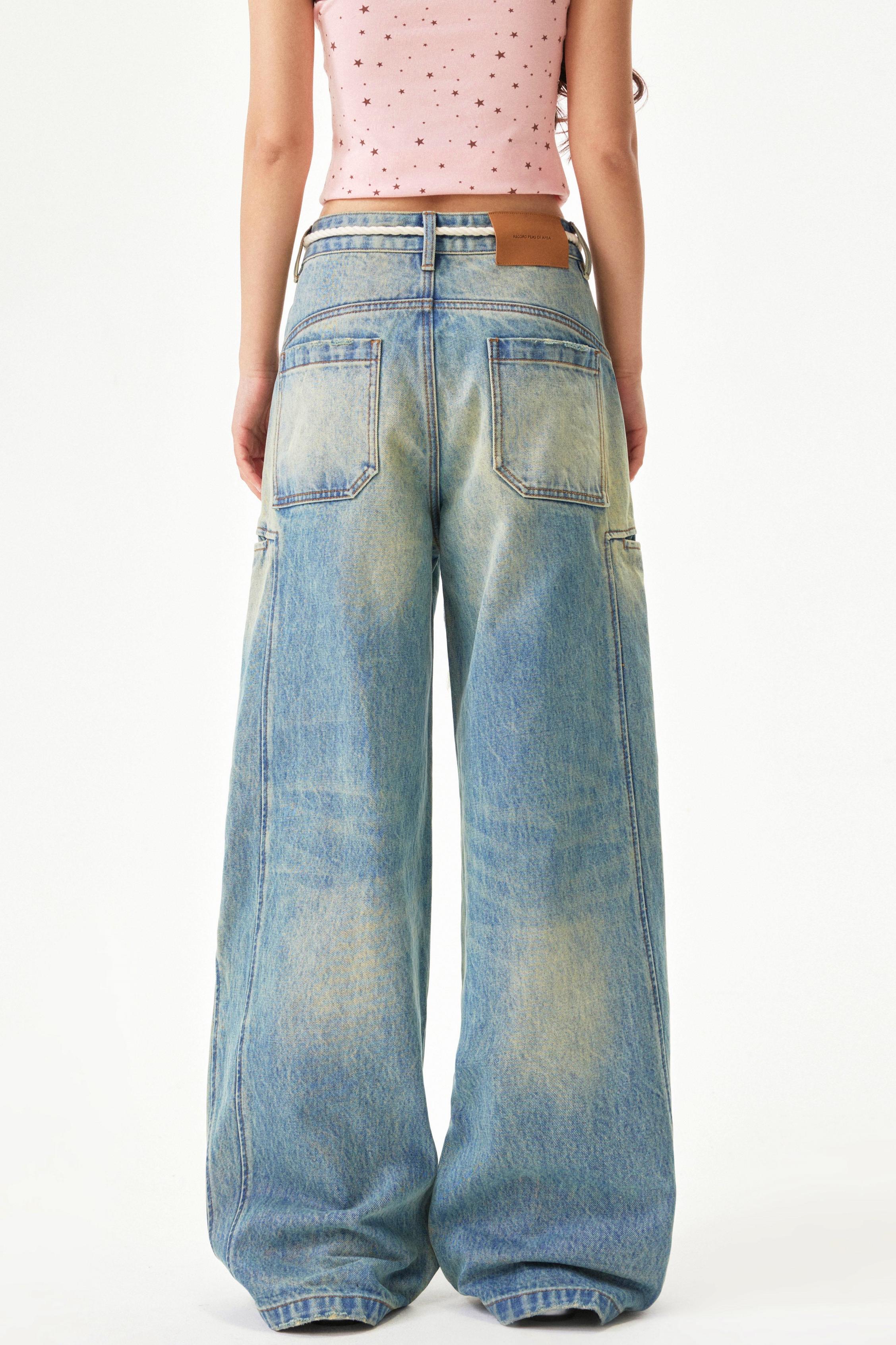 American Retro Wide Denim Pants - Image 5