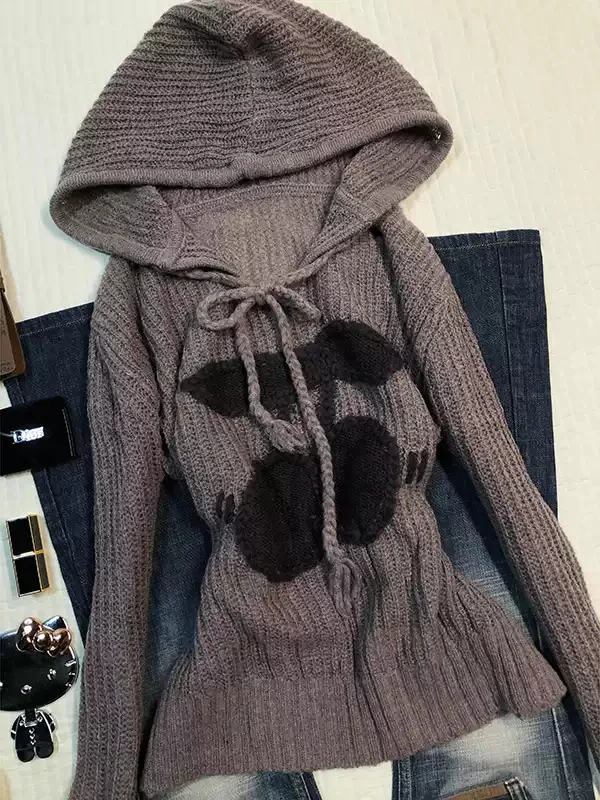 American retro hooded sweater - Image 4