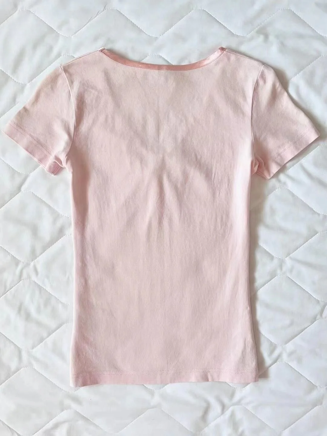 retro vintage pink bow short sleeves - Image 3