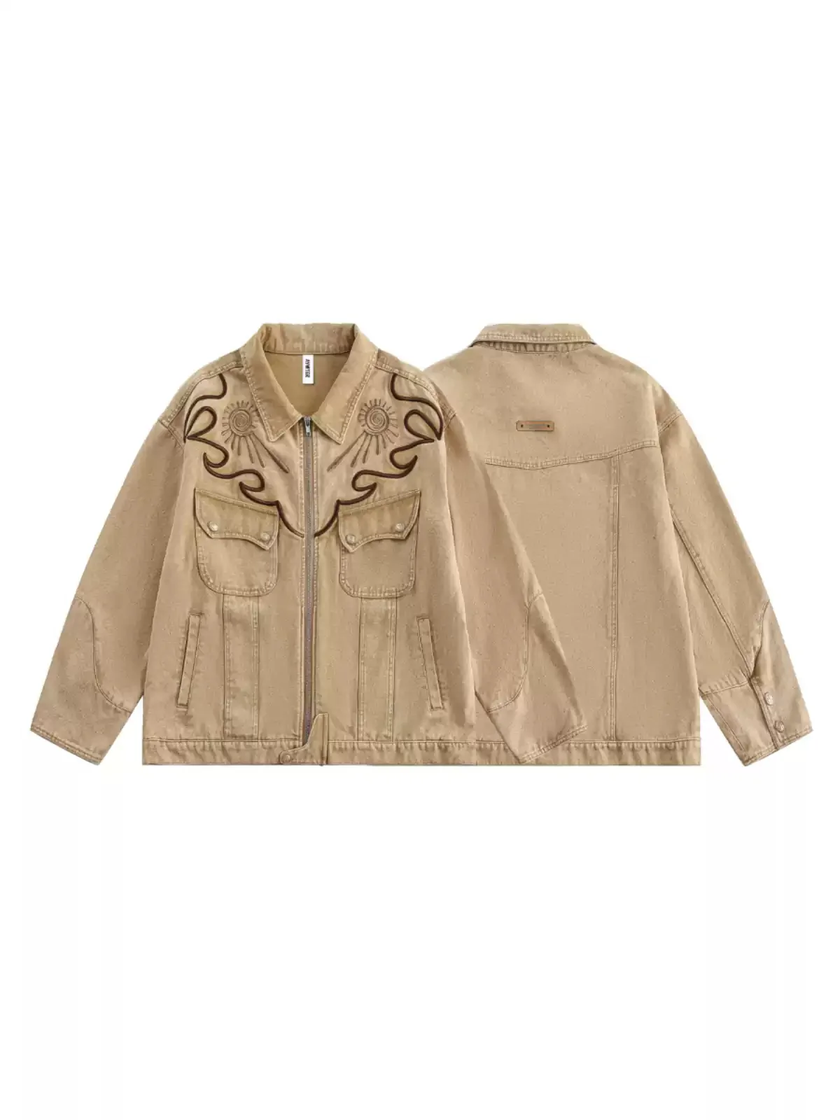 American retro western embroidered denim jacket - Image 5