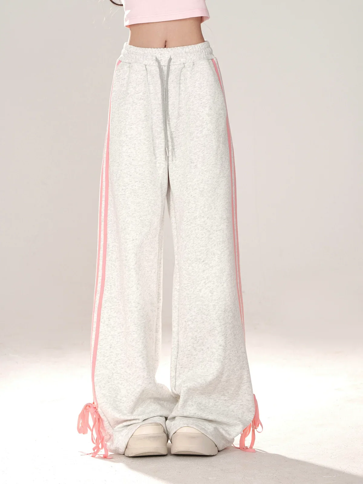 American Street Drawstring Ribbon Design Casual Pants - Image 6