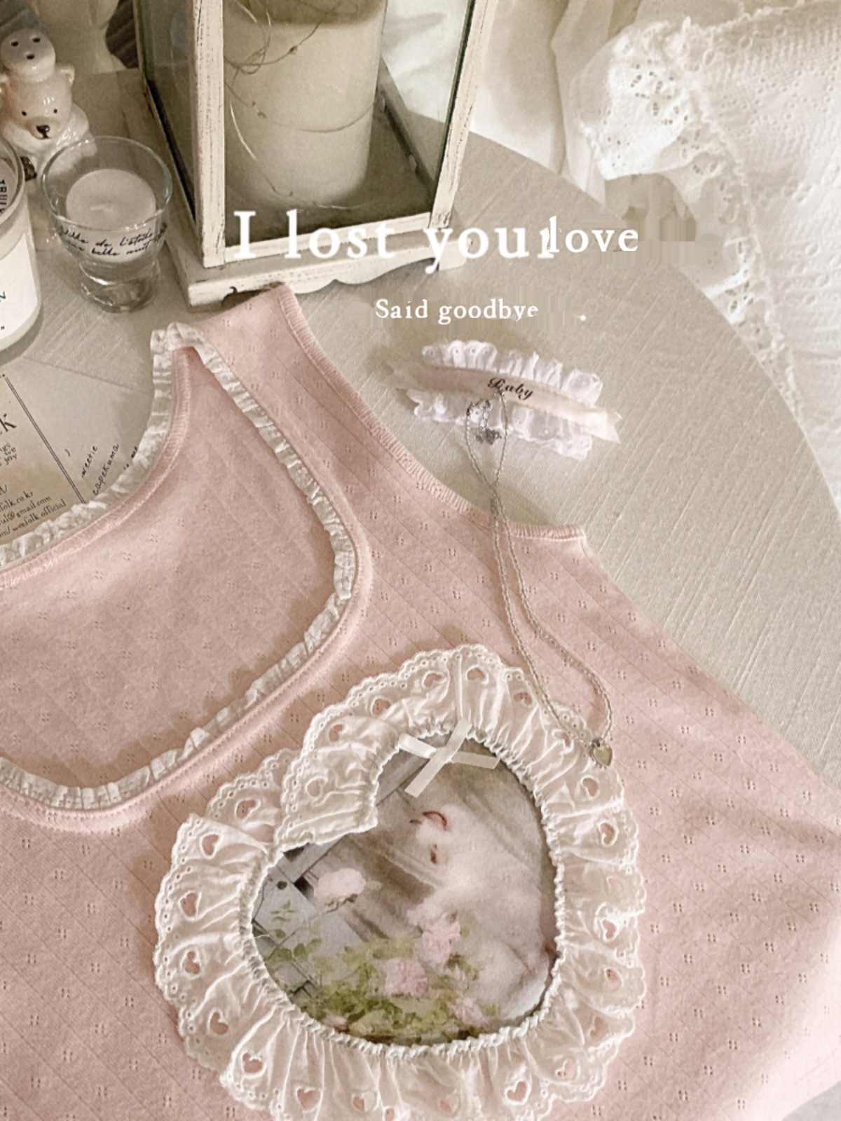 Angel Cat Lace Tank Top - Image 4
