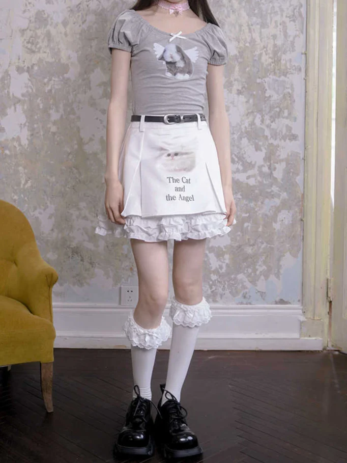 Angel Heart Cat Puffy Skirt - Image 3