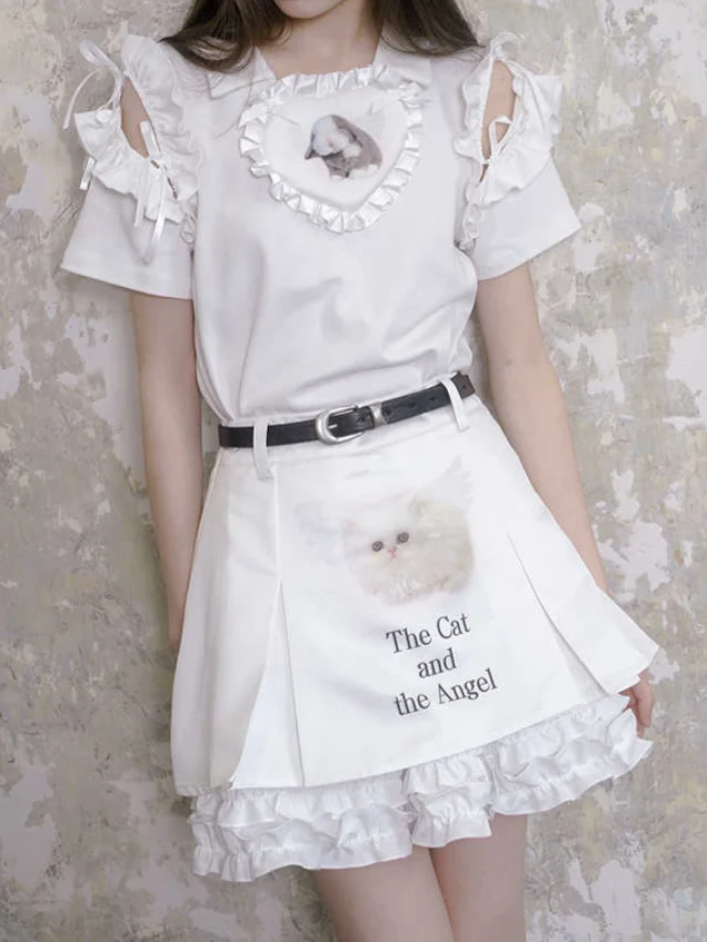 Angel Heart Cat Puffy Skirt - Image 5