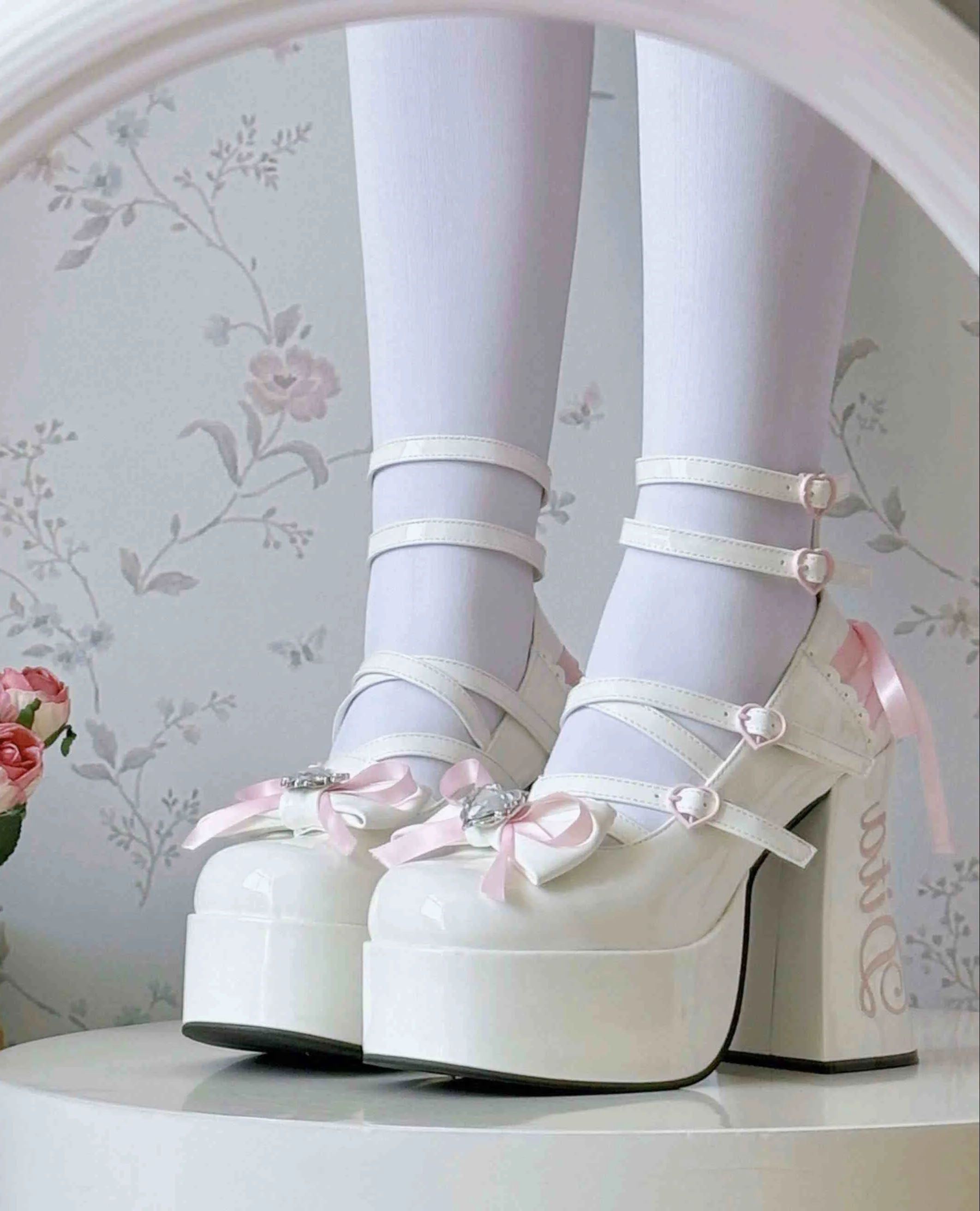Angel Spicy Ribbon Coquette High Heels - Image 6