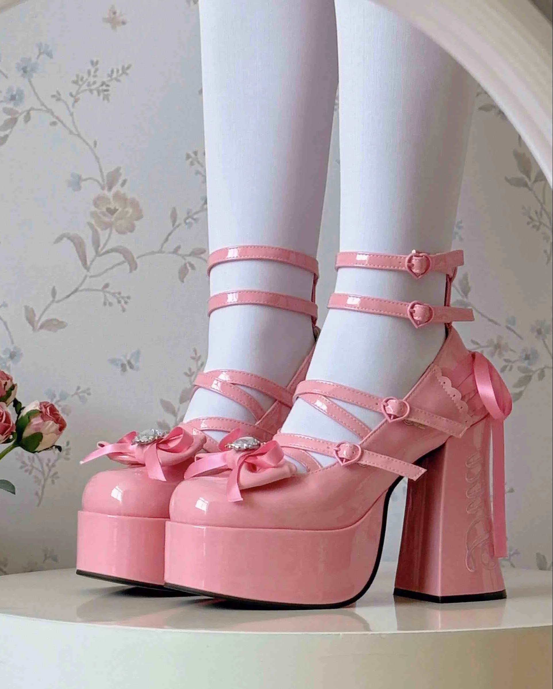 Angel Spicy Ribbon Coquette High Heels - Image 8