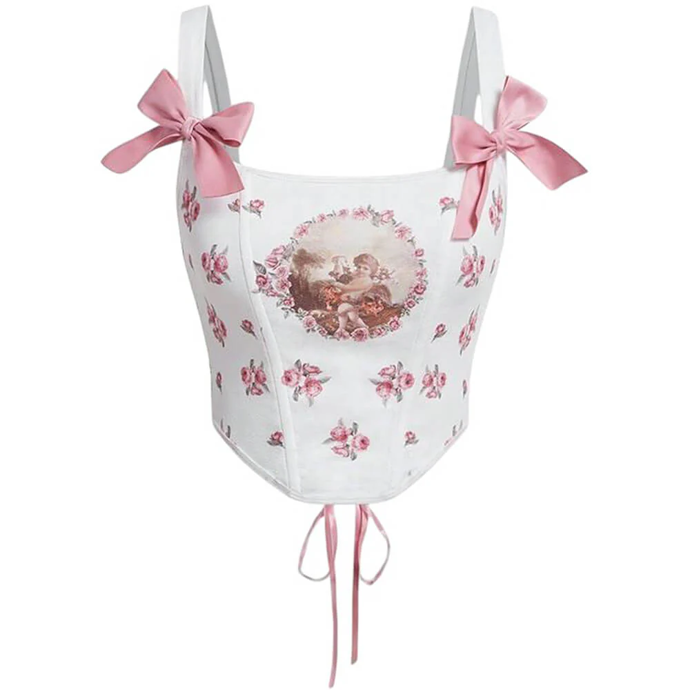 Angelcore Bow Straps Corset - Image 8