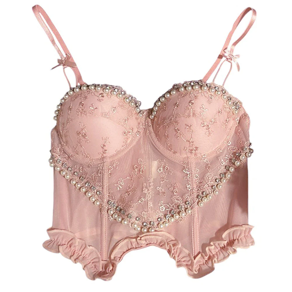 Angelcore Sheer Lace Corset Top - Image 6