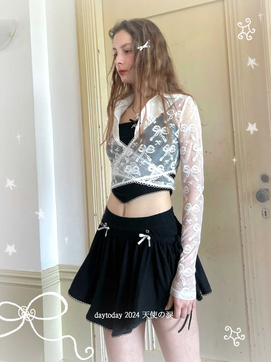 Angel's Tears Bow Jacquard Ballet Top - Image 5
