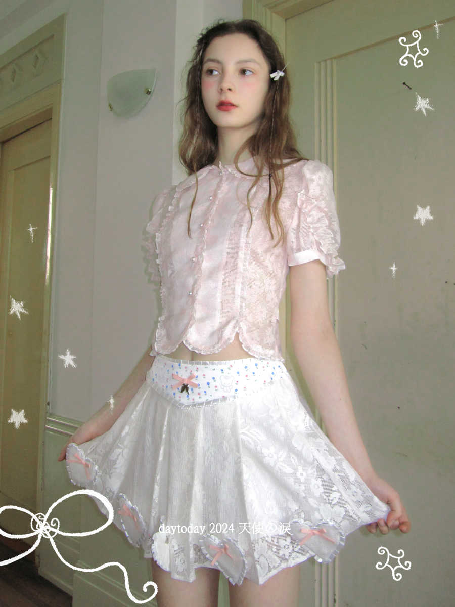 Angel's Tears Puff Sleeve Short Sleeve Shirt - Image 3