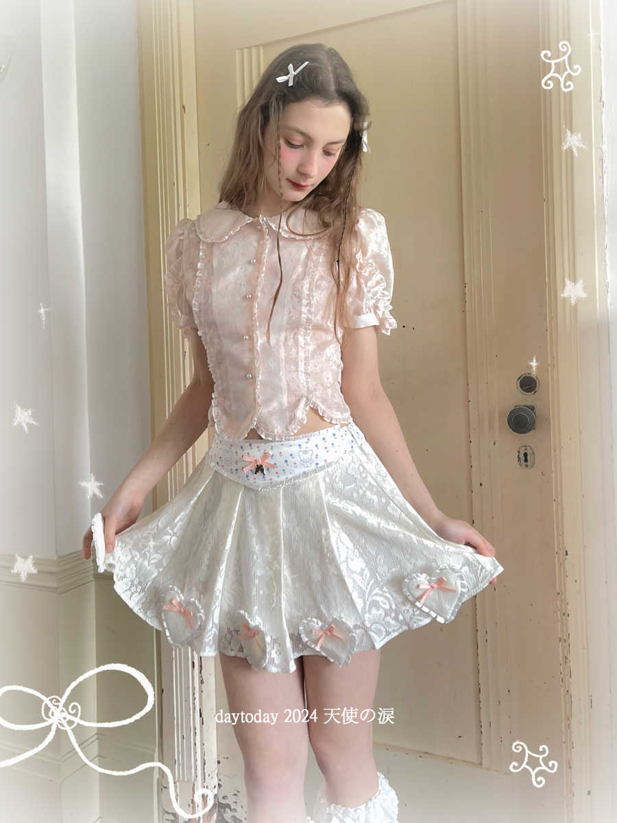 Angel's Tears Puff Sleeve Short Sleeve Shirt - Image 4