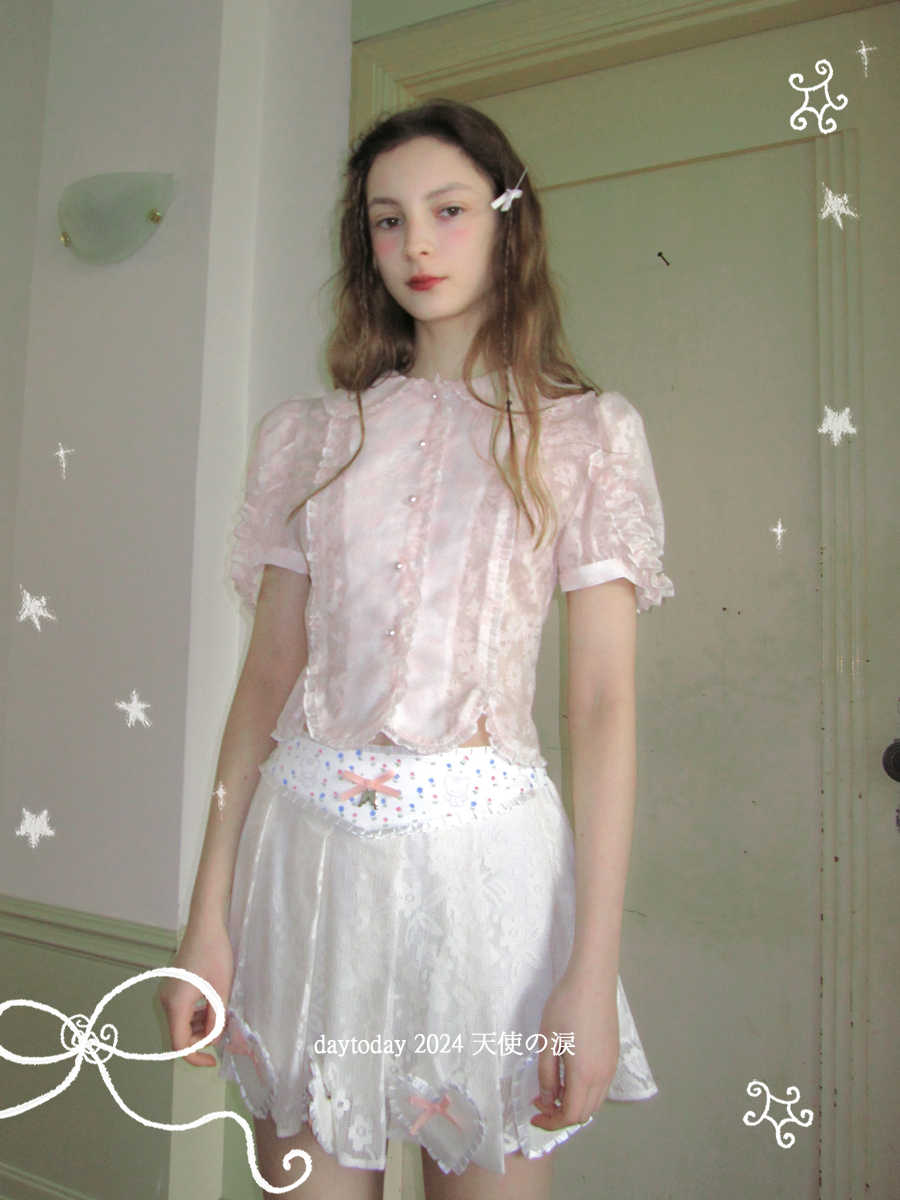 Angel's Tears Puff Sleeve Short Sleeve Shirt - Image 5