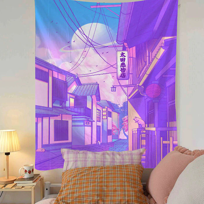 Anime Aesthetic Wall Tapestry - Image 7