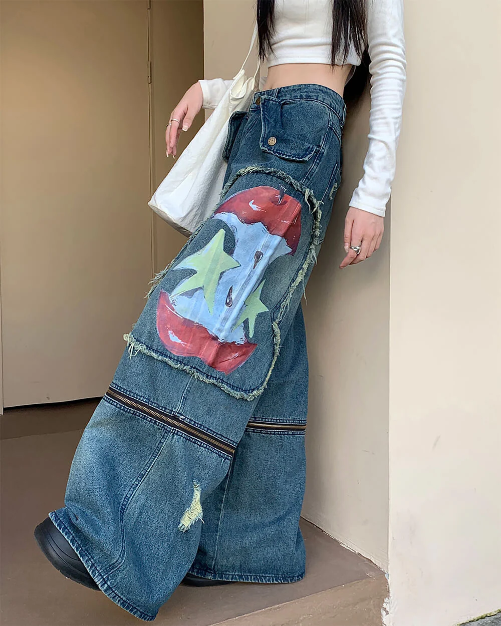 Apple Core Graffiti Cargo Jeans - Image 6