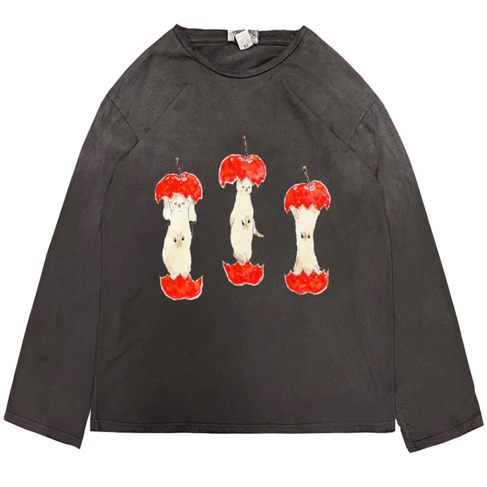 Apple Core Graphic Long Sleeve Tee