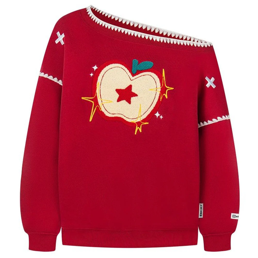 Apple Core One-Shoulder Sweater - Image 7
