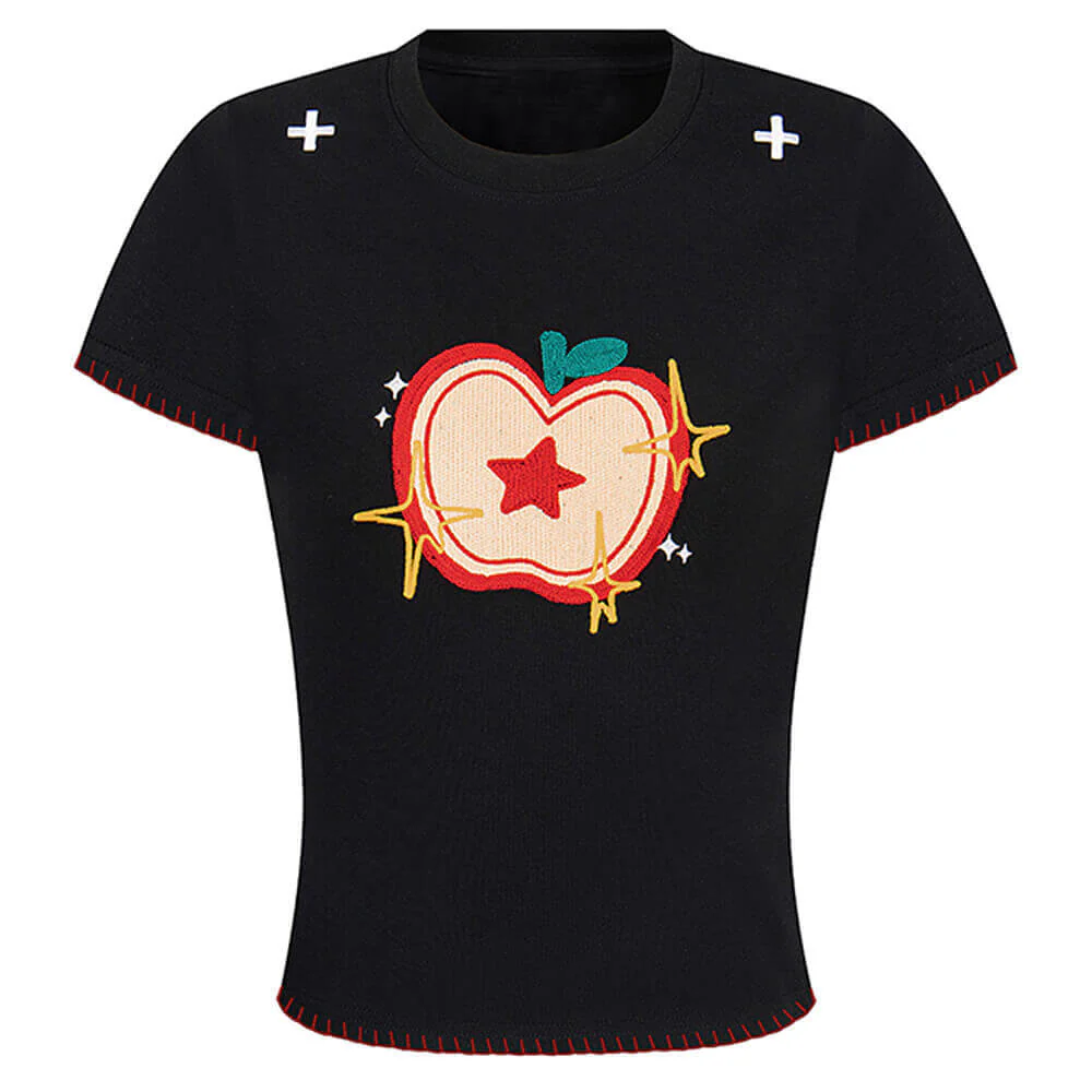 Apple Embroidered T-Shirt - Image 12
