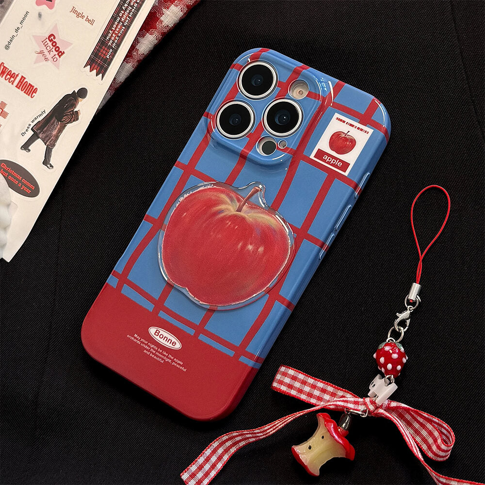 Apple Grid Patterned iPhone Case - Image 4