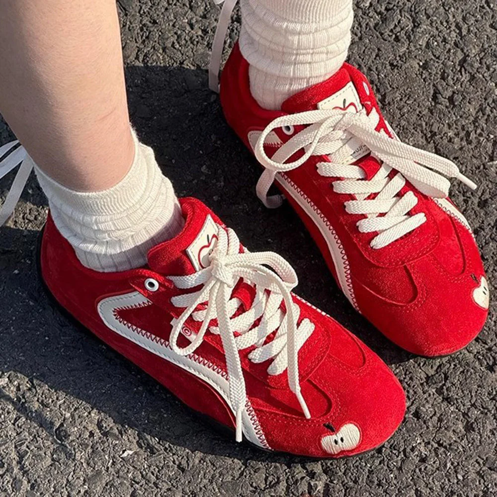 Apple on Toe Aesthetic Sneakers - Image 4