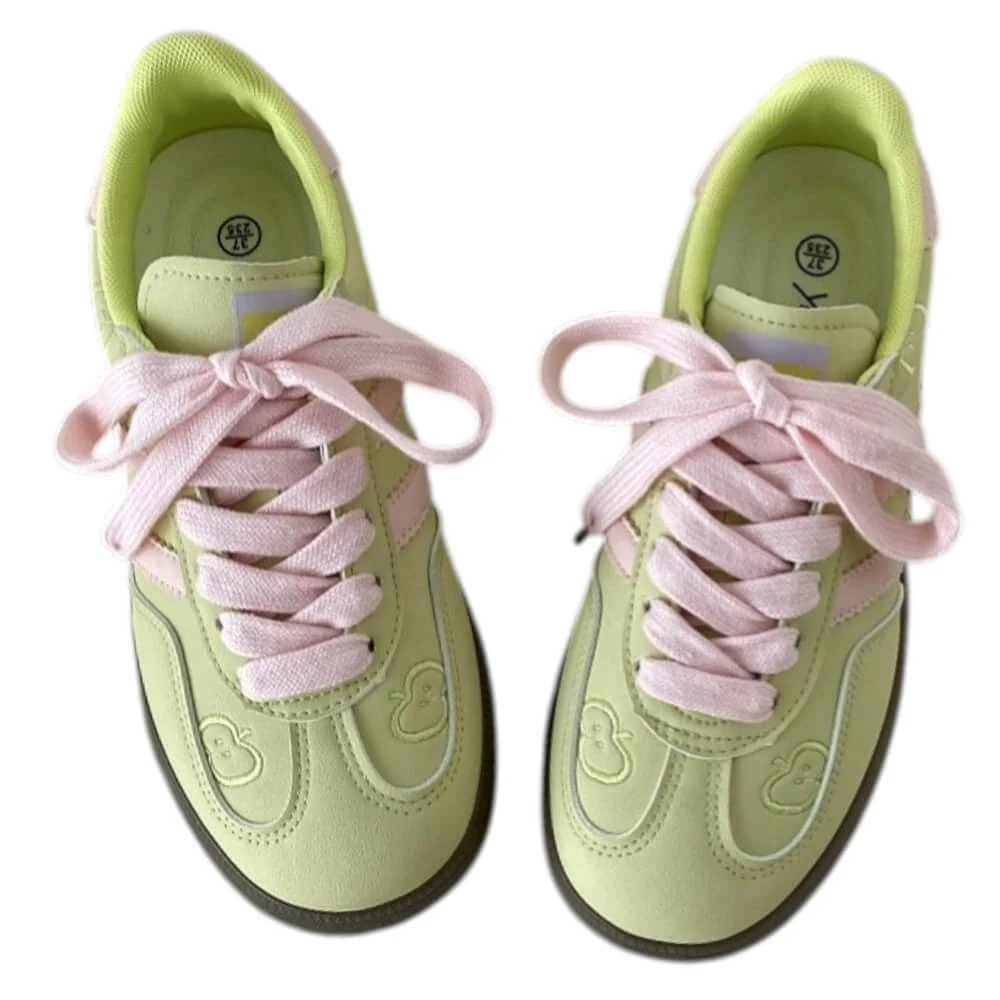 Apple on Toe Green Sneakers - Image 2