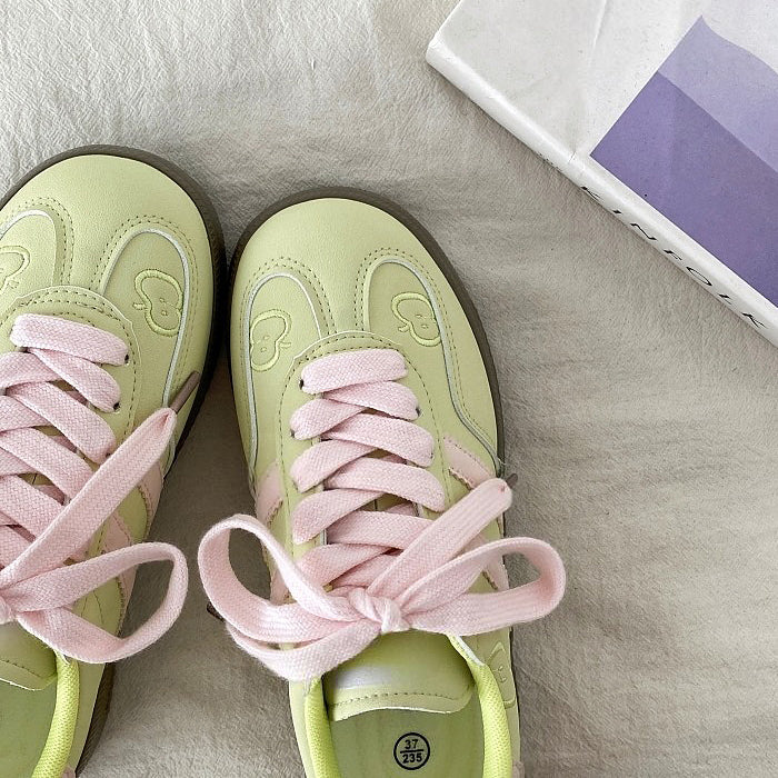 Apple on Toe Green Sneakers - Image 5