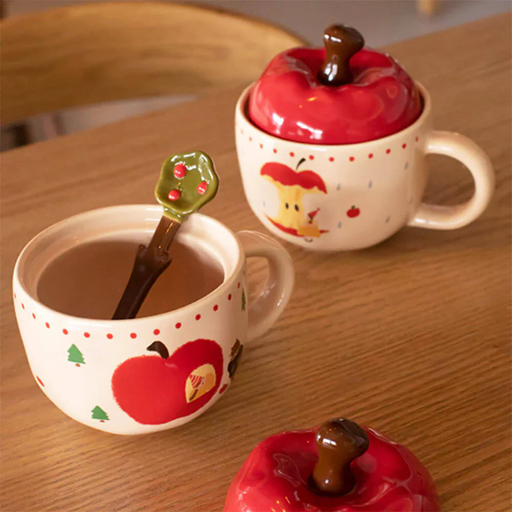 Apple Shaped Ceramic Mug - Image 5